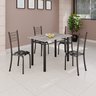 Conjunto de Mesa Tubular 100x60cm Tampo em Topázio com 4 Cadeiras Dany - 1