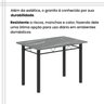 Conjunto de Mesa Tubular 100x60cm Tampo em Topázio com 4 Cadeiras Dany - 9
