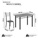 Ver imagem 4 de Conjunto de Mesa Tubular 100x60cm Tampo em Topázio com 4 Cadeiras Dany
