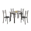 Ver imagem 2 de Conjunto de Mesa Tubular 100x60cm Tampo em Topázio com 4 Cadeiras Dany