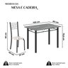 Conjunto de Mesa Tubular 100x60cm Tampo em Topázio com 4 Cadeiras Dany - 4
