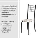 Ver mais imagens de Conjunto de Mesa Tubular 100x60cm Tampo em Topázio com 4 Cadeiras Dany Preto/Arabesco