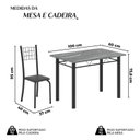 Ver imagem 3 de Conjunto de Mesa Tubular 100x60cm Tampo em Topázio com 4 Cadeiras Dany Preto