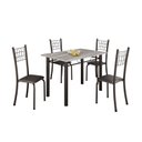 Ver imagem 2 de Conjunto de Mesa Tubular 100x60cm Tampo em Topázio com 4 Cadeiras Dany Preto