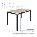 Ver imagem 6 de Mesa Retangular Tampo Laqueado 140x75cm Base Tubo Metalon 40x40cm