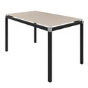 Ver imagem 1 de Mesa de Jantar 6 Lugares Tampo de Vidro 140cm Branco/Preto/Vidro Off White