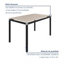 Ver imagem 7 de Mesa Retangular Tampo Laqueado 140x75cm Base Tubo Metalon 40x40cm