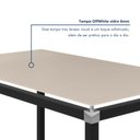 Ver imagem 4 de Mesa de Jantar 6 Lugares Tampo de Vidro 140cm Branco/Preto/Vidro Off White