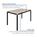 Ver imagem 6 de Mesa de Jantar 6 Lugares Tampo de Vidro 140cm Branco/Preto/Vidro Off White