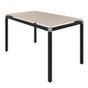Ver imagem 1 de Mesa Retangular Tampo Laqueado 140x75cm Base Tubo Metalon 40x40cm