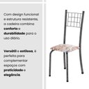 Ver imagem 7 de Conjunto de Mesa Tubular 100x60cm Tampo com 4 Cadeiras Dany Prata/Bege