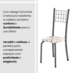 Conjunto de Mesa Tubular 100x60cm Tampo com 4 Cadeiras Dany - 7