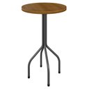 Ver imagem 1 de Mesa Redonda Bistrô Tampo Madeira Maciça 70cm Base Alta