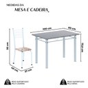 Ver imagem 3 de Conjunto de Mesa Tubular 100x60cm Tampo com 4 Cadeiras Dany Branco/Bege