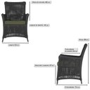 Ver imagem 3 de Jogo Sofá e 2 Poltronas de Área Igapó Alumínio Pintura Marrom Corda Náutica Estofado 13 Trama