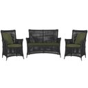 Ver imagem 1 de Jogo Sofá e 2 Poltronas de Área Igapó Alumínio Pintura Marrom Corda Náutica Estofado 13 Trama