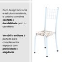 Ver mais imagens de Conjunto de Mesa Tubular 100x60cm Tampo com 4 Cadeiras Dany Branco/Arabesco