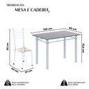 Ver imagem 4 de Conjunto de Mesa Tubular 100x60cm Tampo com 4 Cadeiras Dany Branco/Arabesco