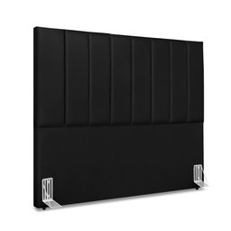 Cabeceira Estofada Carla 160 Cm Corino Preto - 2