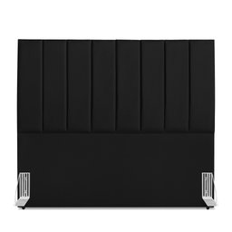 Cabeceira Estofada Carla 160 Cm Corino Preto - 1