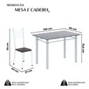 Ver imagem 3 de Conjunto de Mesa Tubular 100x60cm Tampo com 4 Cadeiras Dany Preto/Branco