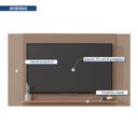 Ver imagem 4 de Painel Ripado Extensível para TV até 65 Polegadas 180CMX108CM Mondrian Marrom