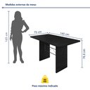 Ver imagem 3 de Mesa de Jantar Retangular Tampo 140x75cm Base Ardósia Indiano