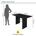 Ver imagem 3 de Mesa Retangular Tampo 140x75cm Base Ardósia Indiano