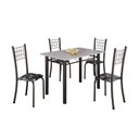 Ver imagem 2 de Conjunto de Mesa Tubular 100x60cm Tampo com 4 Cadeiras Dany Preto