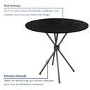 Ver imagem 6 de Mesa de Jantar Redonda 4 Lugares Ardósia 70cm Kelly Preto/Ardósia Indiana/Prata