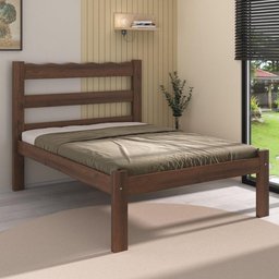 Cama de Casal Madeira Maciça para Colchão 128-138x188cm Multimóveis - 5