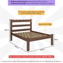 Ver imagem 3 de Cama de Casal Madeira Maciça para Colchão 128-138x188cm Multimóveis
