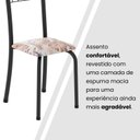 Ver imagem 6 de Conjunto de Mesa Tubular 100x60cm Tampo com 4 Cadeiras Dany Preto/Bege
