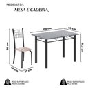 Ver imagem 3 de Conjunto de Mesa Tubular 100x60cm Tampo com 4 Cadeiras Dany