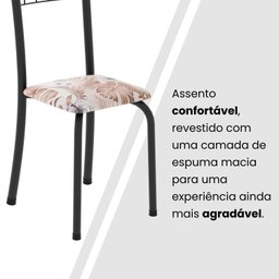 Conjunto de Mesa Tubular 100x60cm Tampo com 4 Cadeiras Dany - 6