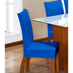 Kit de Capas de Cadeira Estofada 6 Lugares Mesa de Jantar Protege Muda a Decoração Malha Helanca Lis - 2