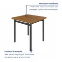 Ver imagem 6 de Mesa Quadrada Tampo Ripado 75cm Base Tubo 2"