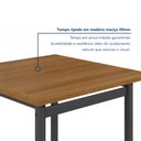 Ver imagem 4 de Mesa Quadrada Tampo Ripado 75cm Base Tubo 2"
