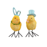 Casal De Pintinho De Páscoa Azul 10x4x7cm Enfeite De Páscoa - 1
