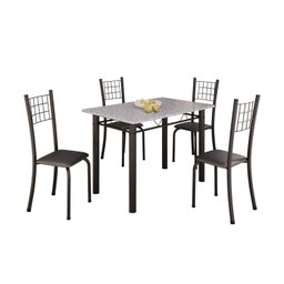 Conjunto de Mesa Tubular 100x60cm Tampo com 4 Cadeiras Dany - 2