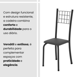 Conjunto de Mesa Tubular 100x60cm Tampo com 4 Cadeiras Dany - 8