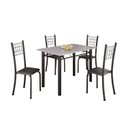Ver imagem 2 de Conjunto de Mesa Tubular 100x60cm Tampo com 4 Cadeiras Dany Preto