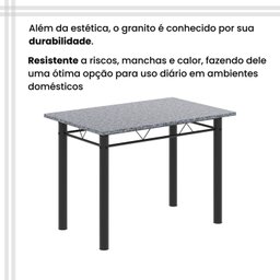 Conjunto de Mesa Tubular 100x60cm Tampo com 4 Cadeiras Dany - 9