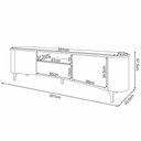 Ver imagem 2 de Rack para Sala de Estar TV 80 pol Orgânico 201cm Martina B01 Off White Champanhe - Lyam Decor