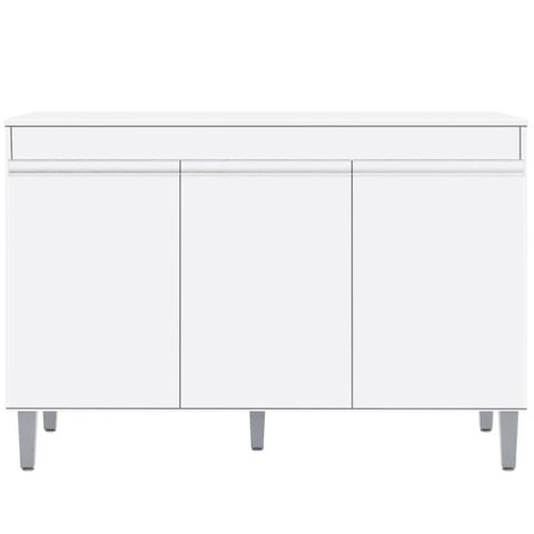 Gabinete Balcão Adams 3 Portas para Cozinha Branco