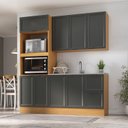 Ver imagem 1 de Cozinha Compacta Planejada 3 Peças 1 Aéreo 1 Balcão 1 Paneleiro Torre Quente Soho CabeCasa MadeiraOriginals Madeiraori