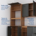 Ver mais imagens de Cozinha Compacta 3 Peças 1 Aéreo 1 Balcão 1 Paneleiro Torre Quente Soho CabeCasa MadeiraOriginals