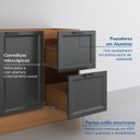 Ver imagem 6 de Cozinha Compacta Planejada 3 Peças 1 Aéreo 1 Balcão 1 Paneleiro Torre Quente Soho CabeCasa MadeiraOriginals Madeiraori
