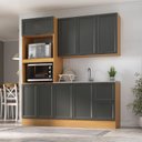 Ver imagem 1 de Cozinha Compacta 3 Peças 1 Aéreo 1 Balcão 1 Paneleiro Torre Quente Soho CabeCasa MadeiraOriginals