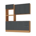 Ver imagem 2 de Cozinha Compacta 3 Peças 1 Aéreo 1 Balcão 1 Paneleiro Torre Quente Soho CabeCasa MadeiraOriginals